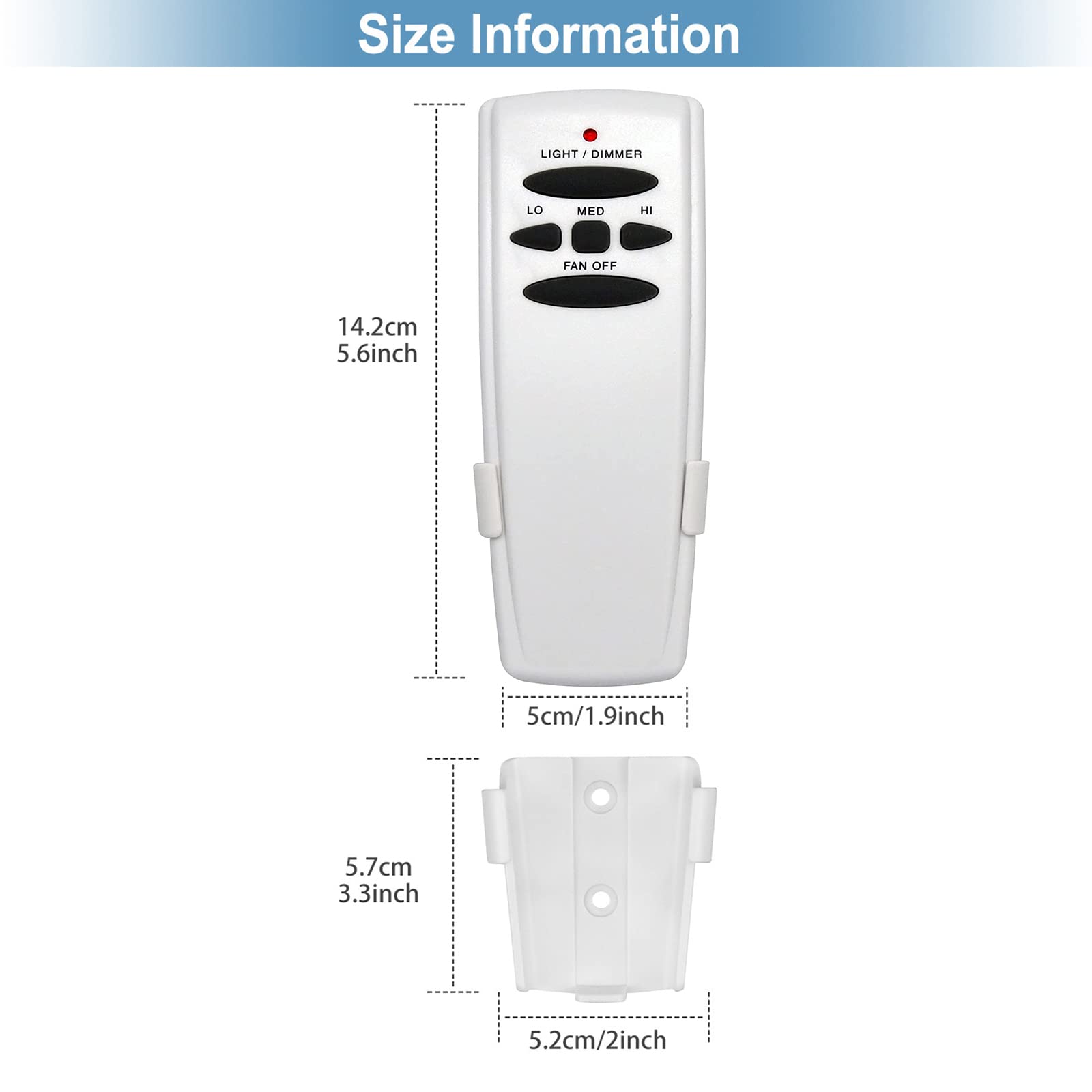 Hampton Bay Hunter Ceiling Fan Remote Control Replacement For Fanhd Hd5 Uc7078T Rr7079T L3H2010Fanhd L3H2014Fanhd,3-Speed With L