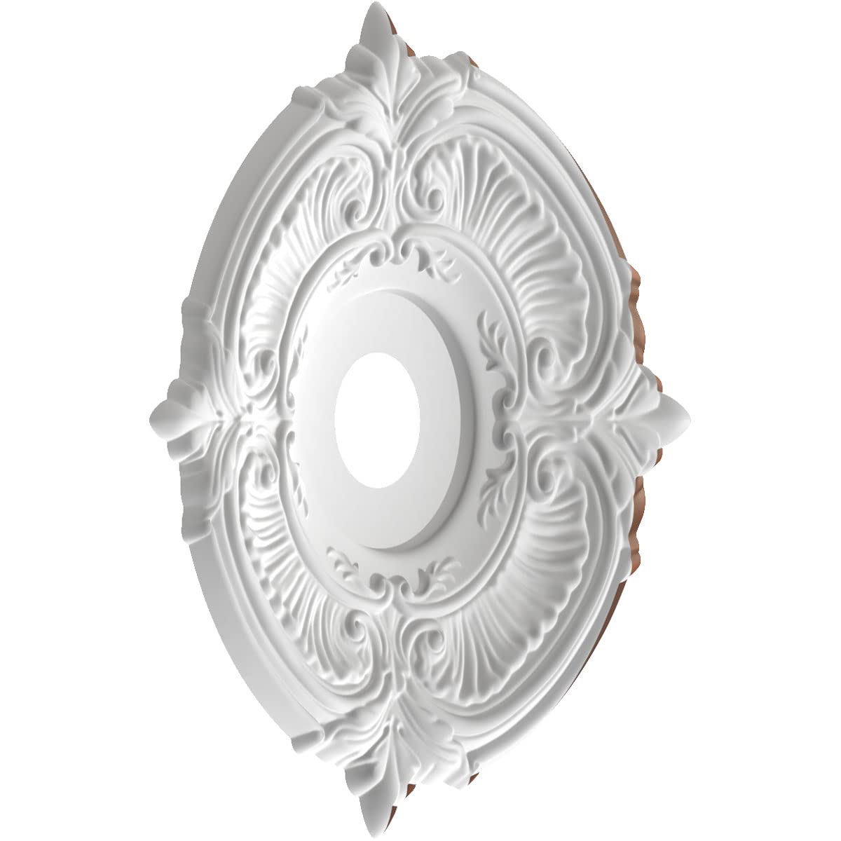 Ekena Millwork Cmp19Atdru Attica Thermoformed Pvc Ceiling Medallion (Fits Canopies Up To 6 3/4), 19Od X 3 1/2Id X 1P, Universal