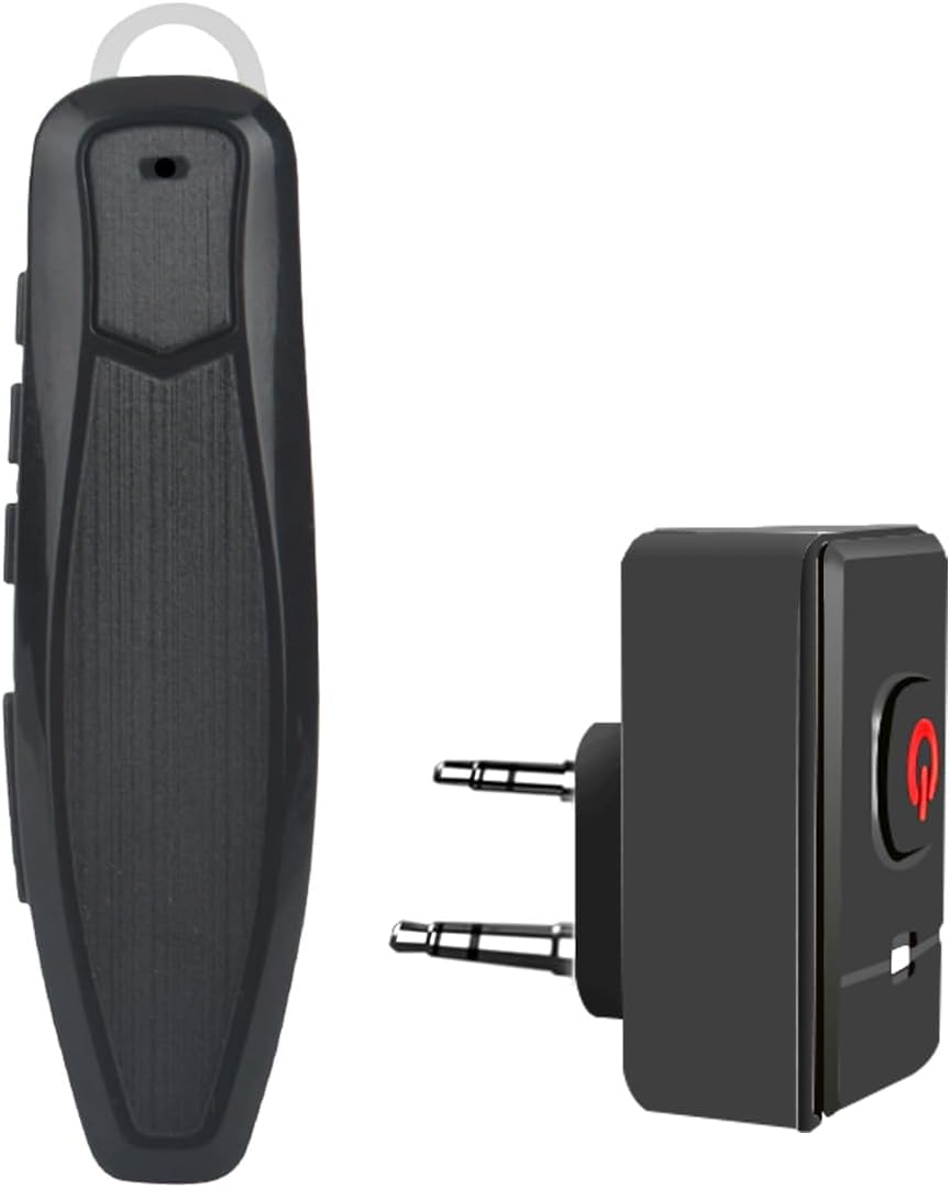Walkie Talkie Bluetooth Headset, Bluetooth Earpiece with Noise Cancelling Mic, Compatible with Radtel BaoFeng Kenwood Btech Radi