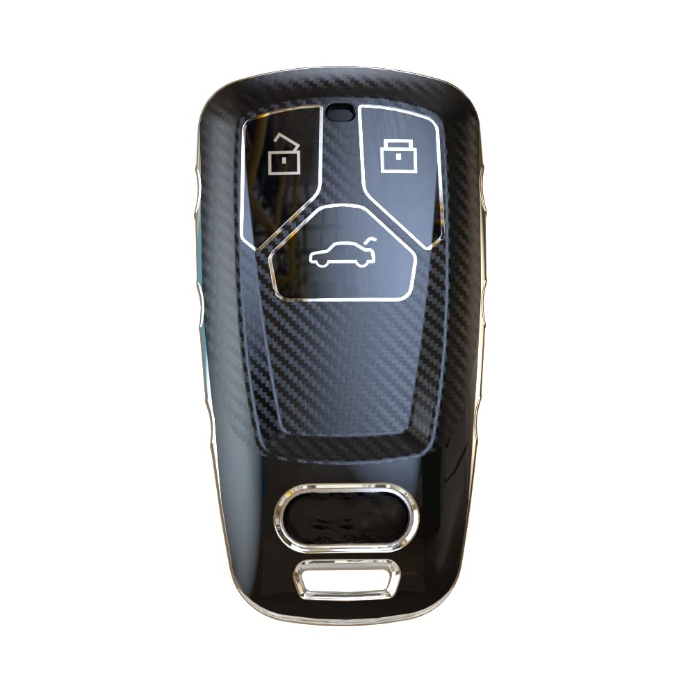 Elohei For Audi Key Fob Cover, Premium Soft Tpu 360 Degree Full Protection Key Case Accessories Compatible With Audi A4 Q7 Q5 Tt