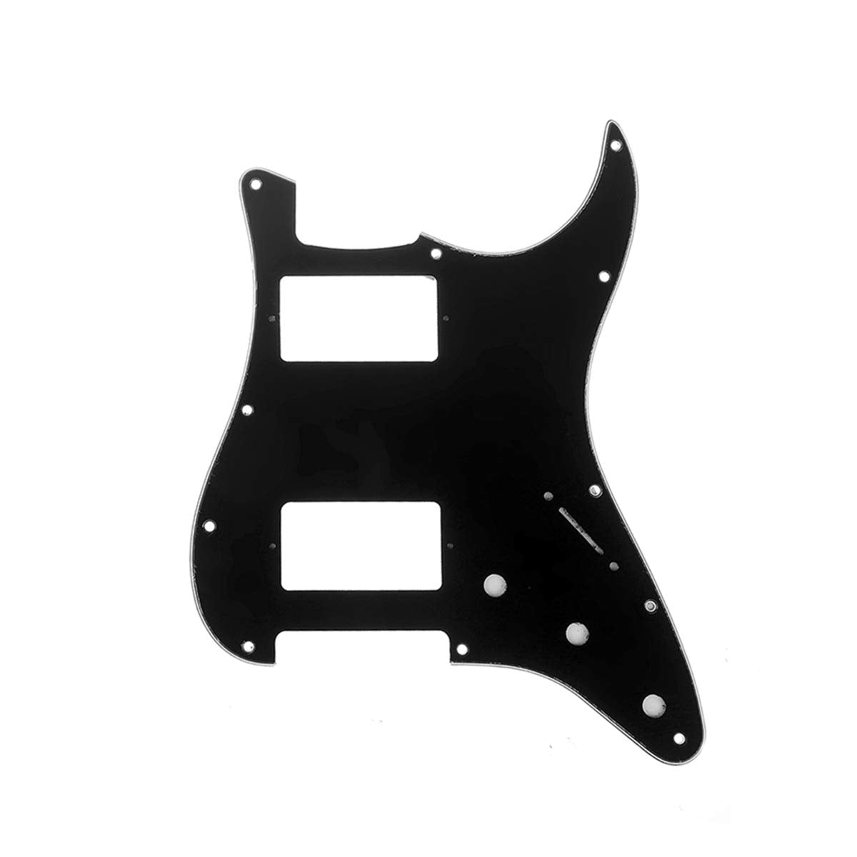 Musiclily Pro 11 Hole Guitar Strat Pickguard Hh Humbucker For American/Mexican Fender Standard Stratocaster Modern Style, 3Ply B