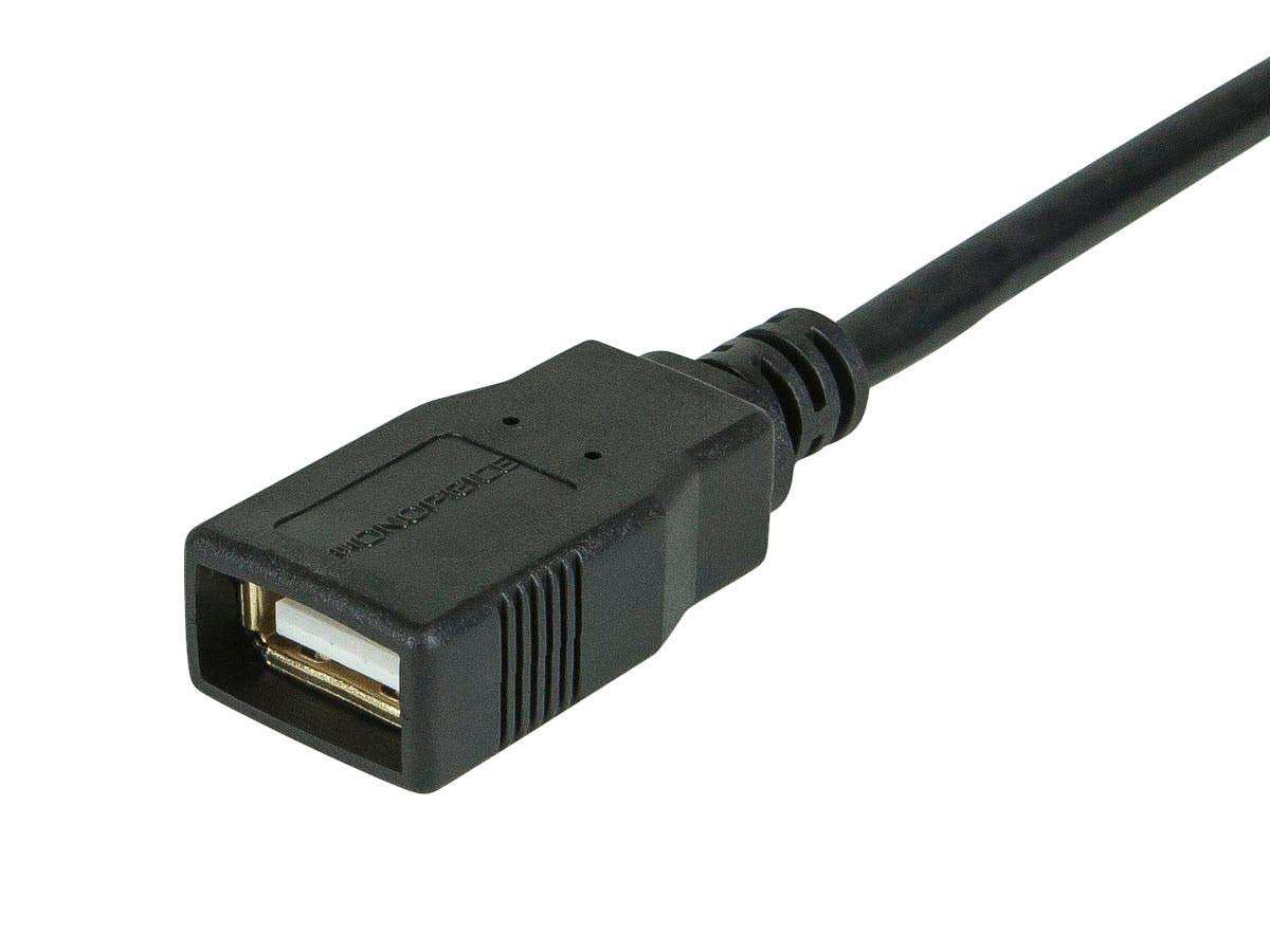 Monoprice Usb 2.0 Type A Male To Type A Female   Extension Cable, Gold Plated, 28/24Awg, 15 Feet, Black