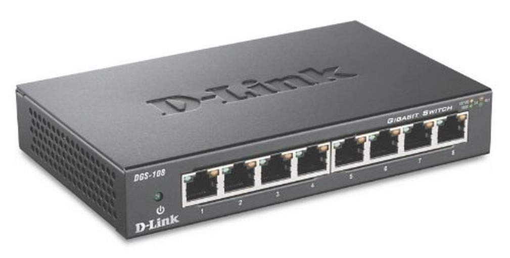 D Link Dgs 108 8 Port Gigabit Ethernet Switch