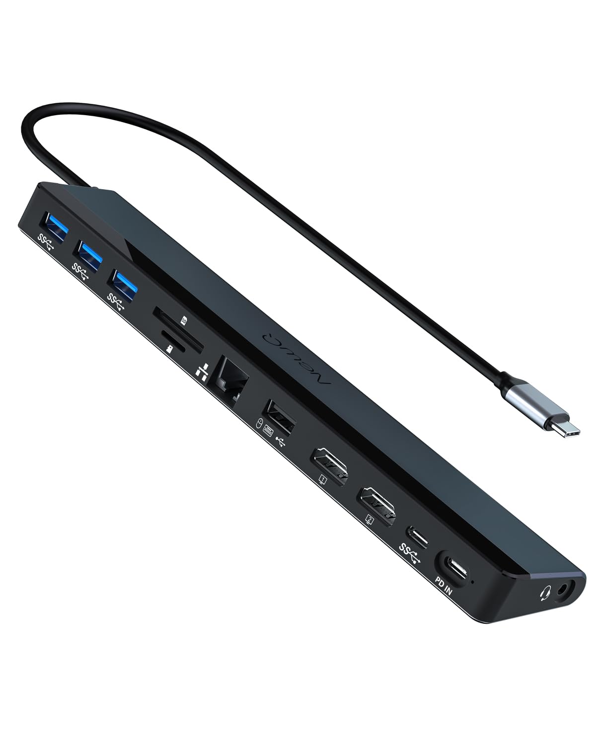 Usb C Docking Station Dual Monitor, 12 In 1 Usb C Hub With Dual 4K@30Hz Hdmi, 4*Usb, Audio, Ethernet, Sd/Tf, Pd 100W, Thunderbol