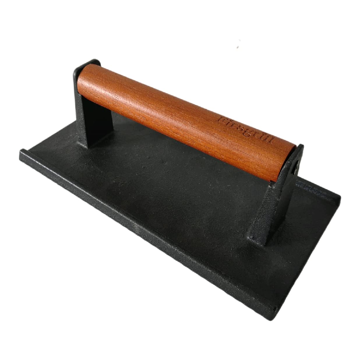 Firsgrill 8.3  4.3 Heavy-Duty Cast Iron Grill Burger Press and Meat Steak with Wood Handle for Blackstone Camp Chef Pitboss Webe