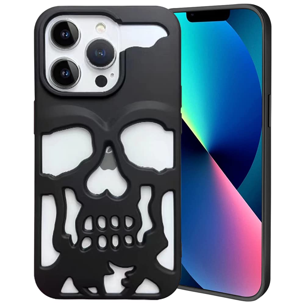 Imogacla 2023 Skull Halloween Phone Case   Chrome Hearts Iphone 15 Plus Case, Skeleton Cool Gothic Designer For Iphone 15 Plus P