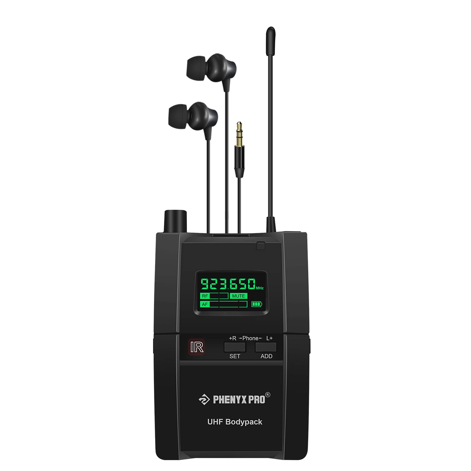 Phenyx Pro Ptm 10 Stereo Wireless In Ear Monitor System Bodypack Receiver, Performance With 89 Adjustable Frequencies