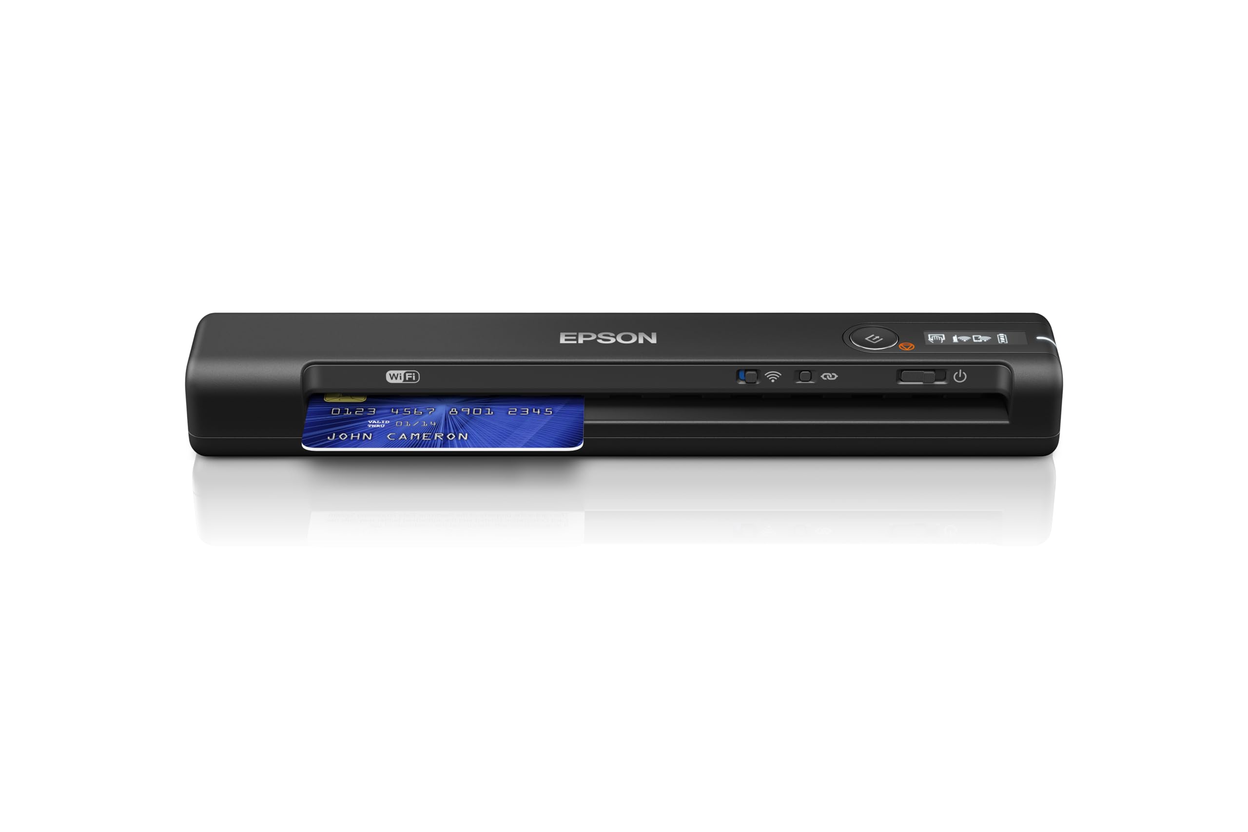 Epson WorkForce ES-60W Wireless Portable Color Document Scanner, Black, Model B11B253401