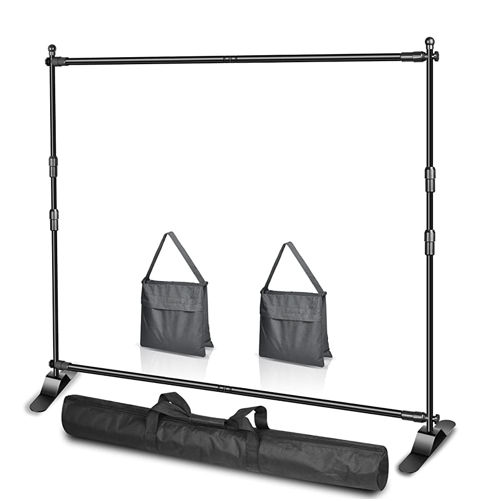 Emart 10 X 8Ft (W X H) Photo Backdrop Banner Stand   Adjustable Telescopic Tube Trade Show Display Stand, Step And Repeat Frame