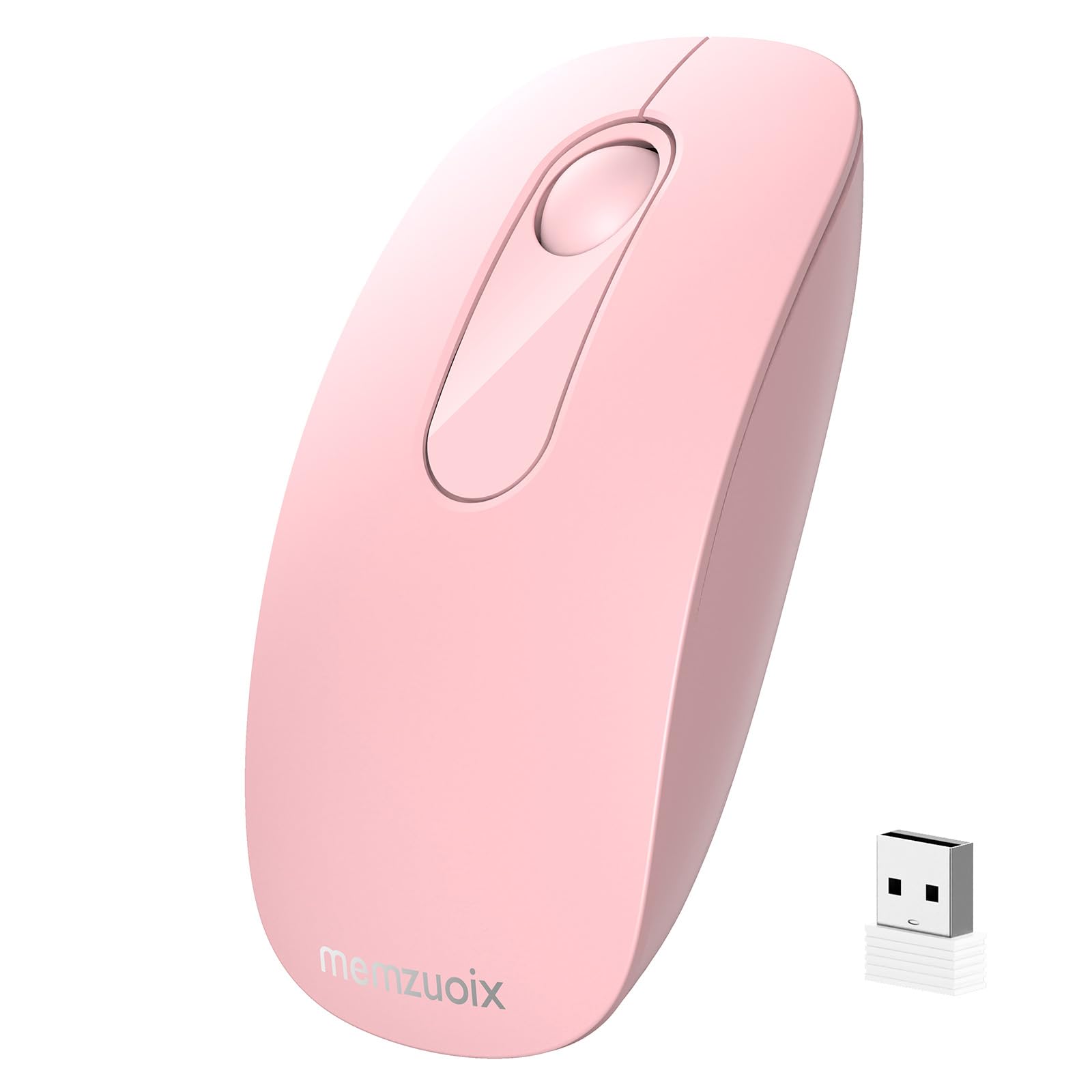 memzuoix 2.4G Wireless Mouse, Ergonomic Silent Computer Mouse with USB Receiver, 1600 DPI Portable Mouse for Laptop PC Mac Windo