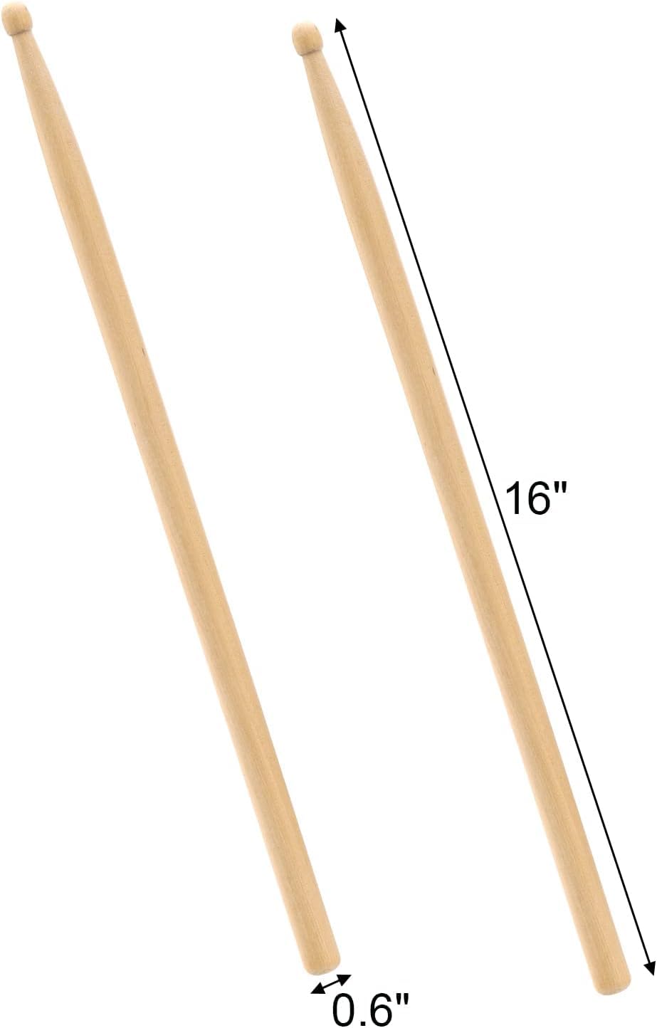 Suwimut 12 Pairs Drumsticks, Classic Maple 5B Oval Wood Tip Drum Sticks For Adults Kids And Beginners, Musical Instrument Percus
