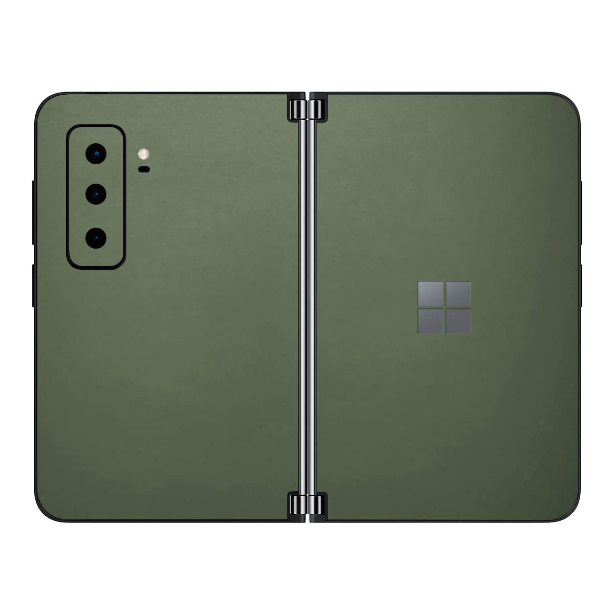 SopiGuard Sticker Skin for 2021 Microsoft Surface Duo 2 2nd Gen Edge-to-Edge Front and Rear Panels Vinyl Decal (Matte Army Green