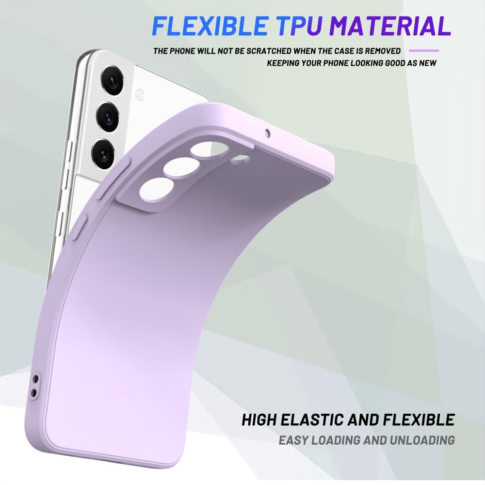 Wogroo For Samsung Galaxy S22 Case Purple, Scratch Resistant With Soft Touch, Slim Thin Phone Cover For Samsung Galaxy S22