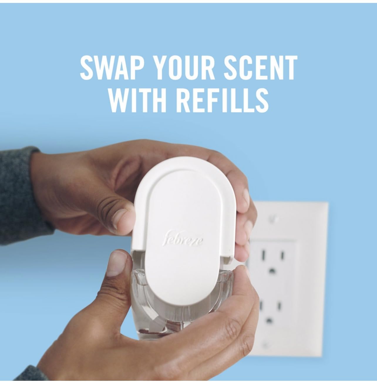 Febreze Plug In Air Fresheners, Mediterranean Lavender, + April Downy, Odor Eliminator For Strong Odors 5 Oil Refills