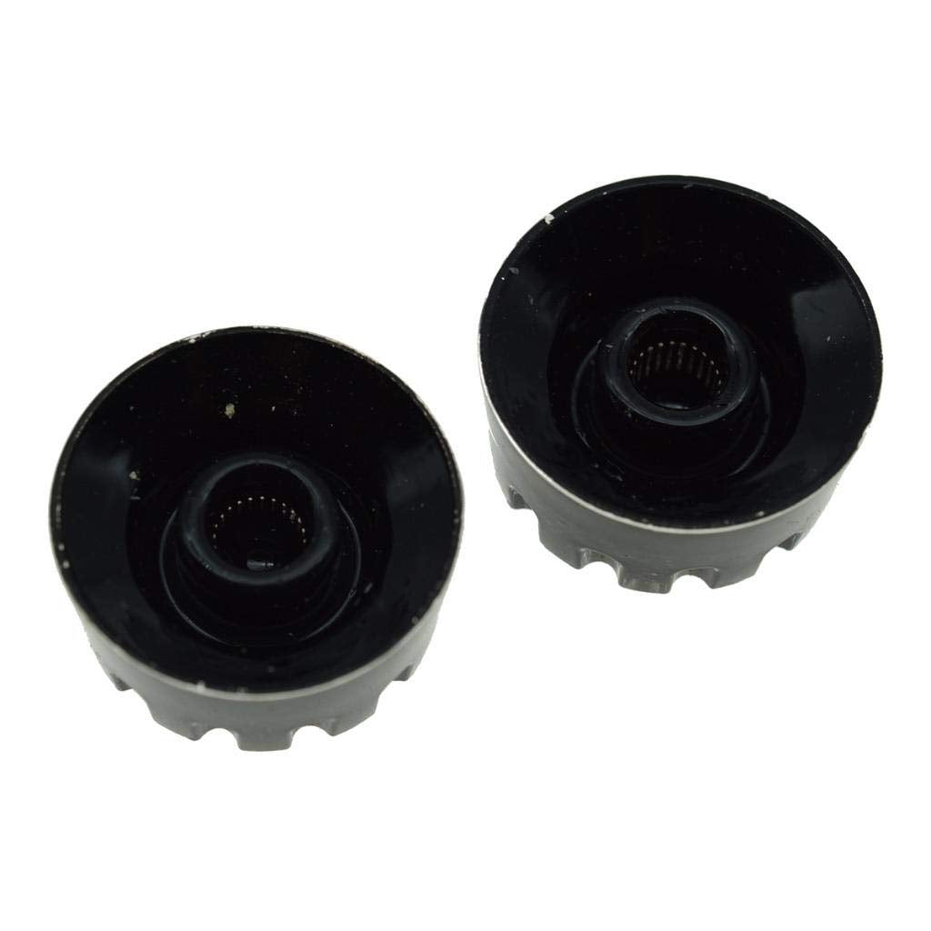 Dopro 2Pcs Usa(Imperial) Lp Guitar Knurled Speed Dial Knobs 24 Fine Splines Control Knobs For Usa Les Paul/Cts Pots Black