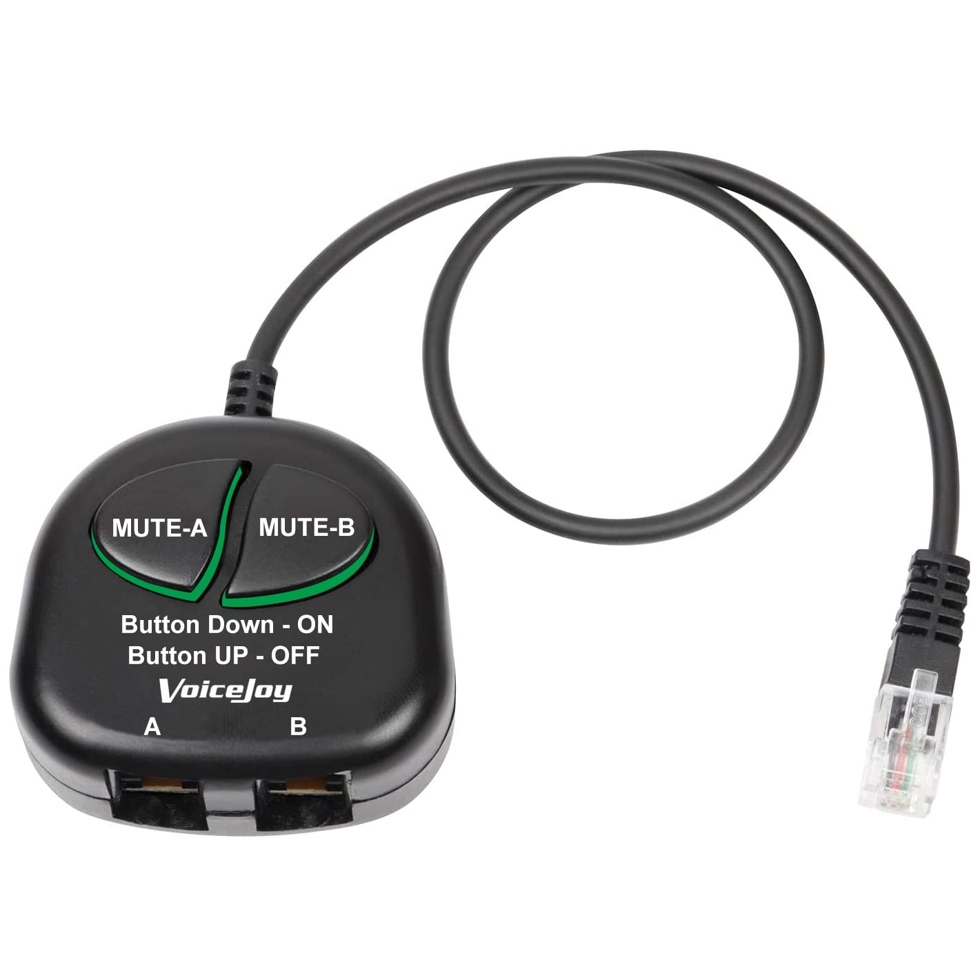 Voicejoy Telephone Training Adapter Y Splitter+2 Mute Buttons For Headset For Nortel Meridican, Norstar, Avaya, Ashtra, Mitel, P