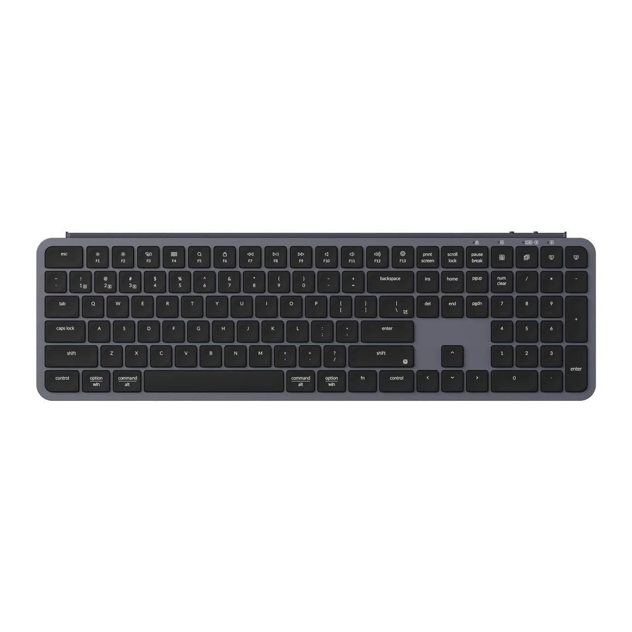 Keychron B6 Pro Ultra Thin Wireless Keypad, Full-Size QMK with Numeric Keypad, 2.4GHz/Bluetooth 5.2/USB Connection, Long Battery