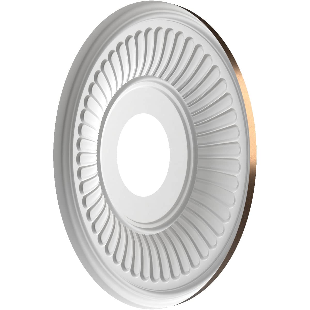 Ekena Millwork Cmp13Becab Berkshire Thermoformed Pvc Ceiling Medallion (Fits Canopies Up To 5 3/4), 13Od X 3 1/2Id X 3/4P, Metal