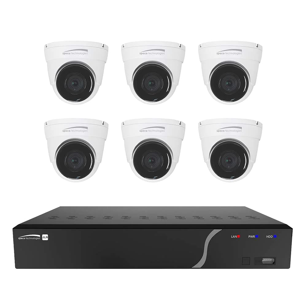 Speco 8 Channel Nvr Kit W/6 Outdoor Ir 5Mp Ip Cameras 2.8Mm Fixed Lens - 2Tb,WBCAMB0C82YJXQV
