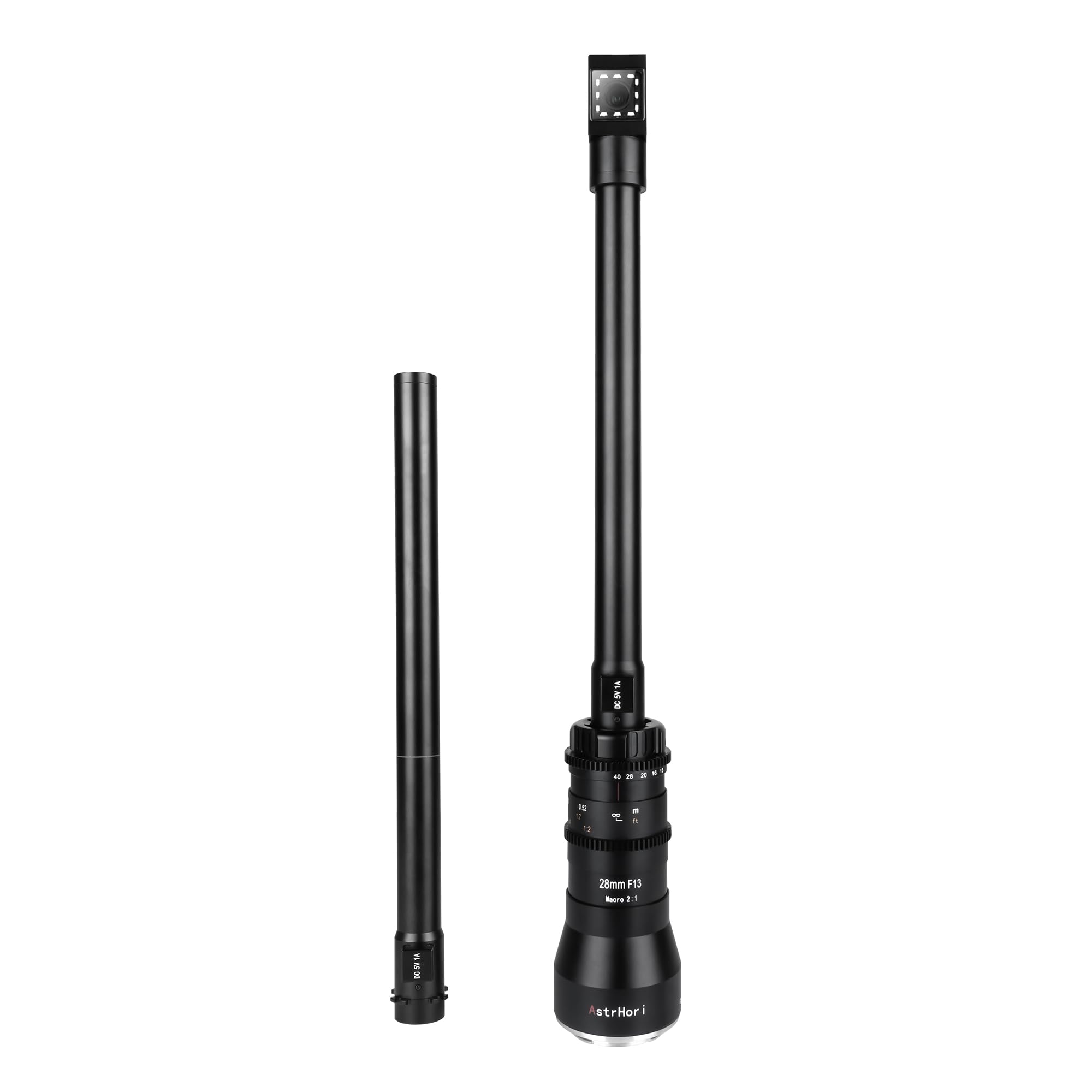 Astrhori 28Mm F13 Periprobe & Direct View Lens Full Frame 2X Macro Lens Built In Ring Light For Fuji X Mount Series Mirrorless C