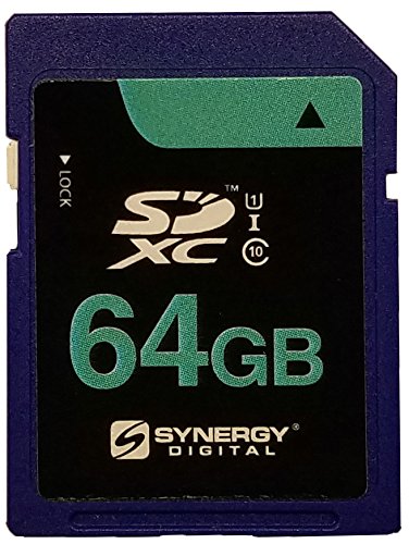 Synergy Digital Memory Card, Compatible With Canon Eos Rebel T5 Digital Camera Memory Card 64Gb Secure Digital Class 10 Extreme