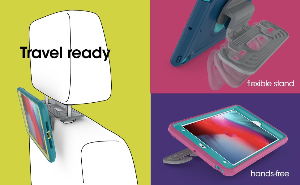 Otterbox Kids Easygrab Case For Ipad 7Th, 8Th, And 9Th Gen (10.2'' Display   2019, 2020 & 2021 Versions) With Kickstand Car Moun