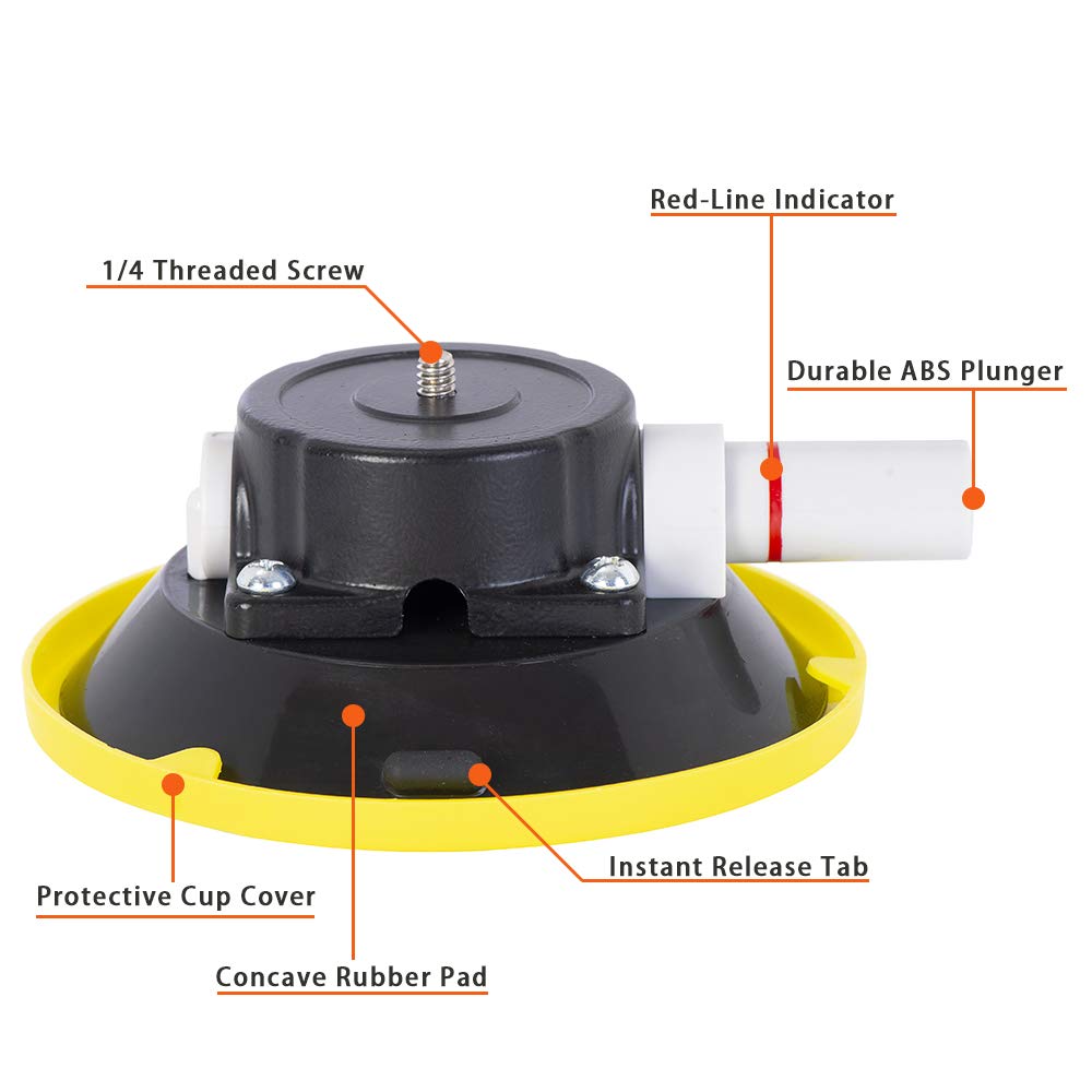 Imt 4.5'' Suction Cup Camera Mount With 360 Ball Head, Air Pump Vacuum Suction Mount For Action Camera/Dslr/Camcorders/Phone, Ca