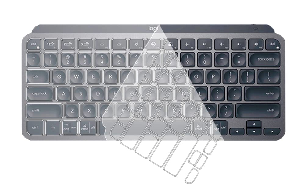 Ultra Thin Desktop Pc Silicone Clear Keyboard Cover Skin Protector Compatible With Logitech Mx Keys Mini Minimalist & Mac Minima