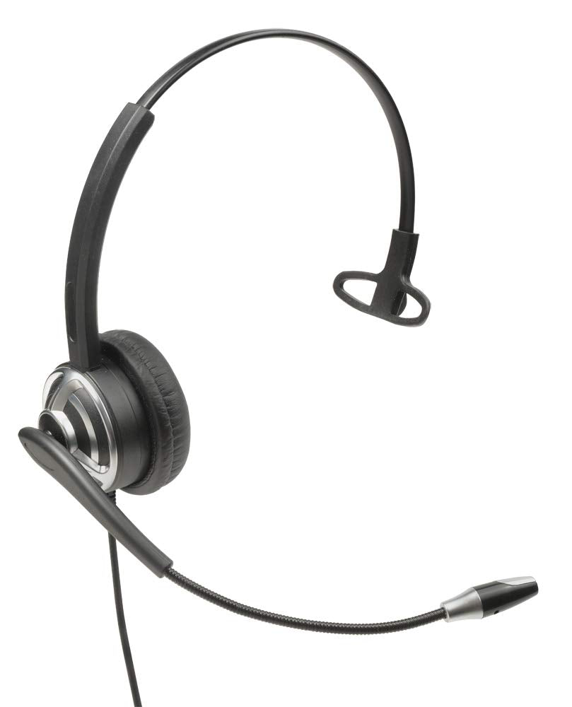 Ecs Wordcommander Usb Voice Recognition Headset, Single Ear, Noise-Cancelling Boom Mic, Premium In-Line Sound Card, Pro-Flex Wir