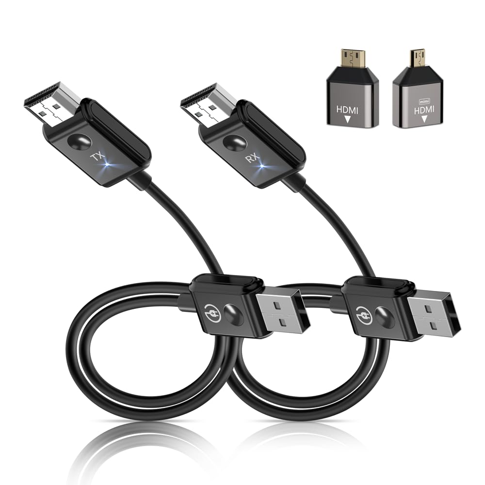 Timbootech Wireless Hdmi Transmitter And Receiver, Streaming Media Video/Audio/File Hdmi Wireless Extender 5G Kit For Laptop, Ca