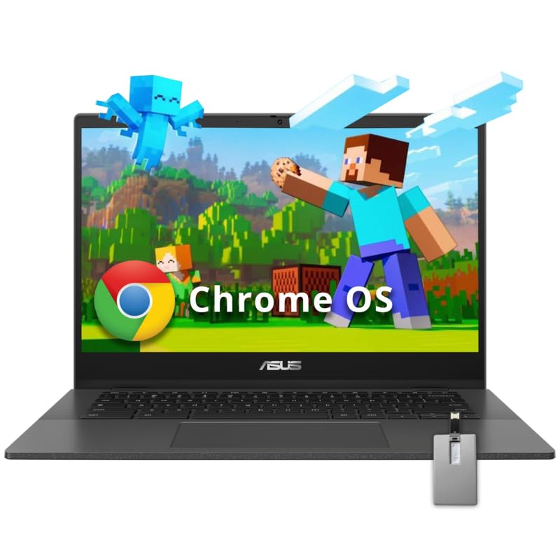 Asus Chromebook Cm1402 14'' Fhd Anti Glare Laptop, Mediatek Kompanio 520, 4Gb Lpddr4X, 64Gb Emmc, Webcam, Wifi 6, Bluetooth, Chr