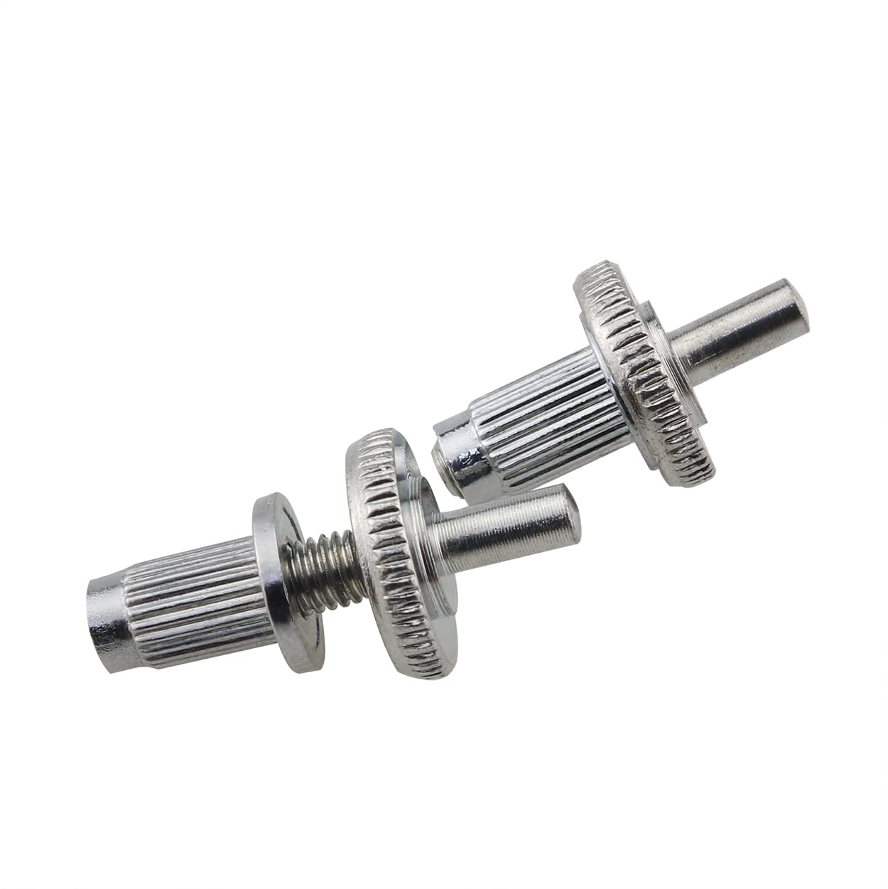 Ruiwaer 2Pcs Bridge Posts Guitar Bridge Studs Bridge Post With Anchors Guitar Roller Saddle Bridge Tune O Matic Bridge, Silver