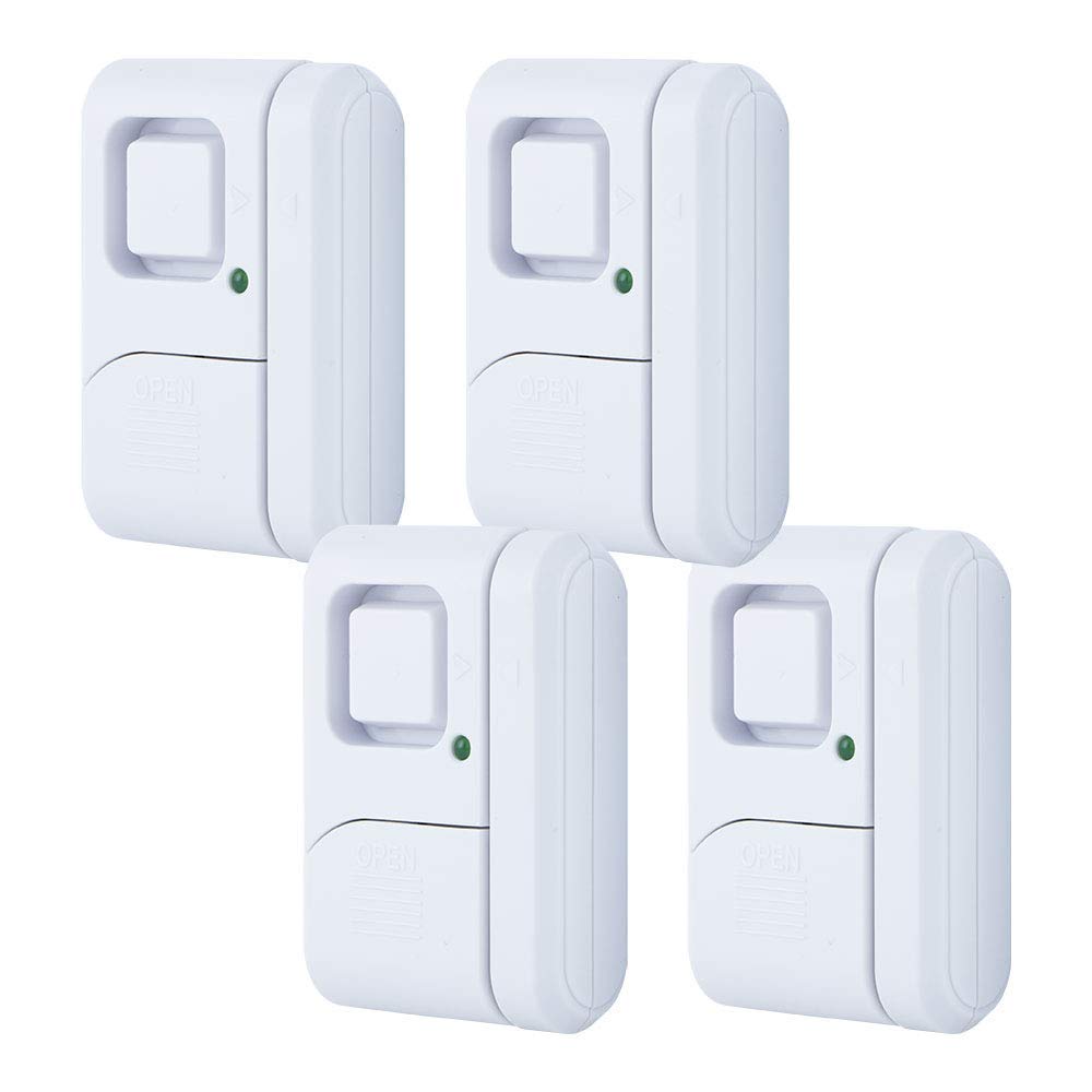 Ge Personal Security Window And Door Alarm, 4 Pack, Diy Protection, Burglar Alert, Wireless Chime/Alarm, Easy Installation, Home