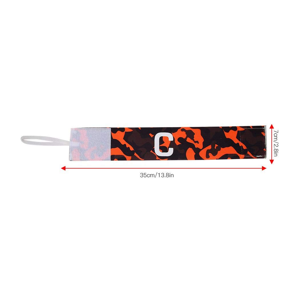 Player Bands, Durability Nylon Soccer Armband Adjustable Captain Bands For Outdoor Team Sports Groups(Orange)