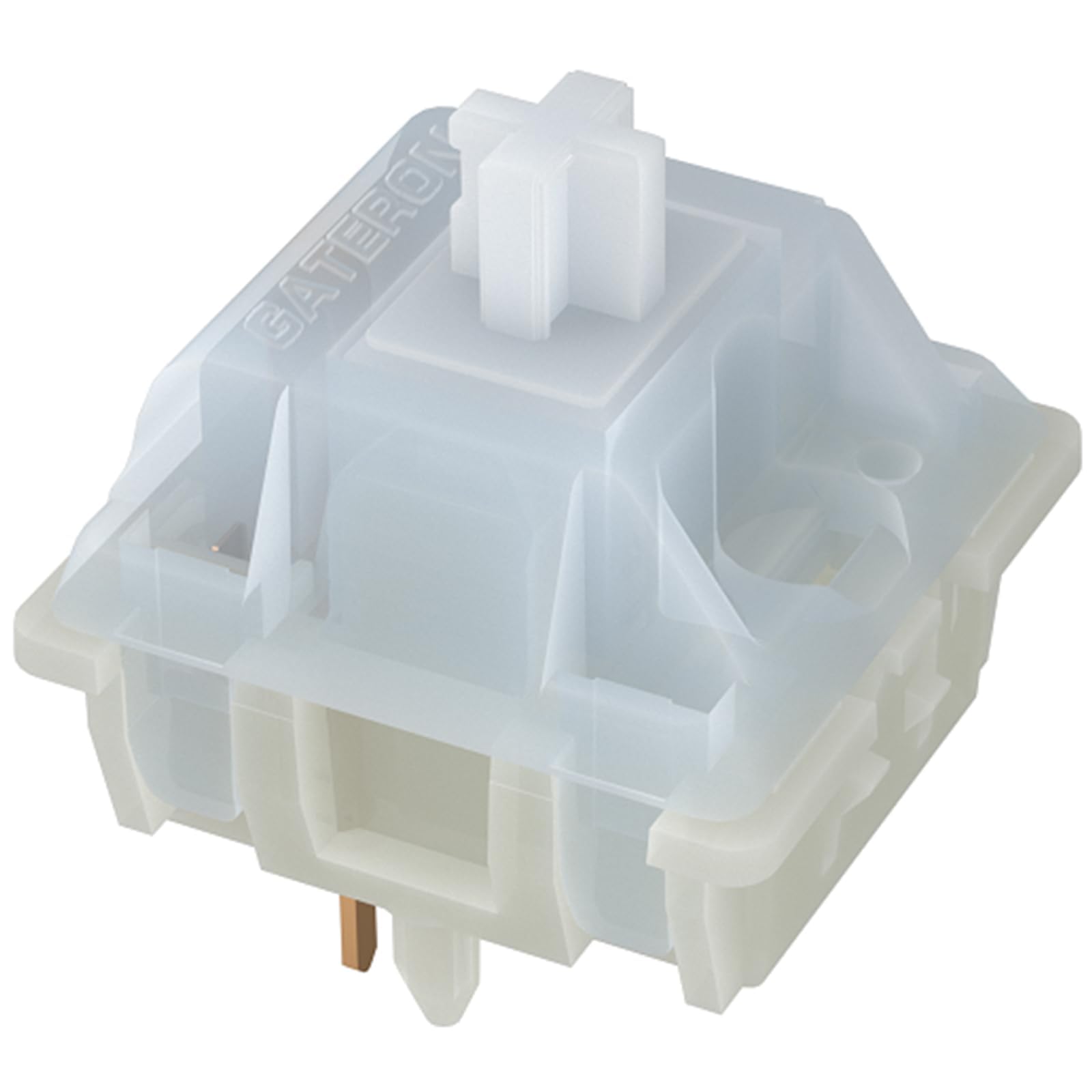 Kutethy Gateron Switches Milky White Mechanical Keyboard Yellow 5Pins For All Mx Mechanical Keyboard(72 Pcs, White)