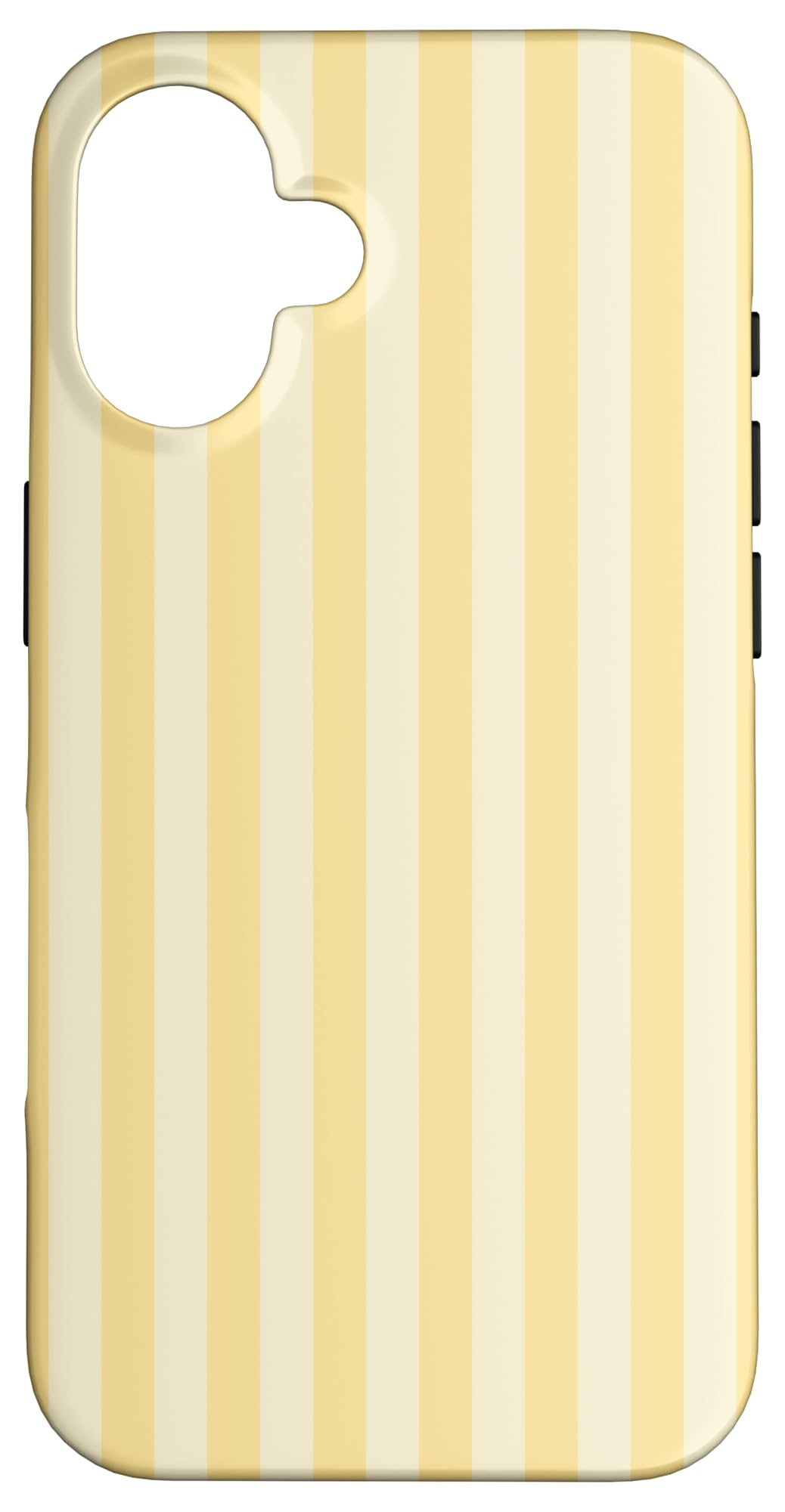Elegant Monochromatic Yellow Stripes Elegant Vertical Lines Case For Iphone 16