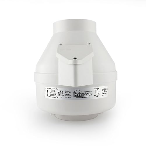 RadonAway XP201 Radon Mitigation Fan, 4" White Plastic, Model XP201