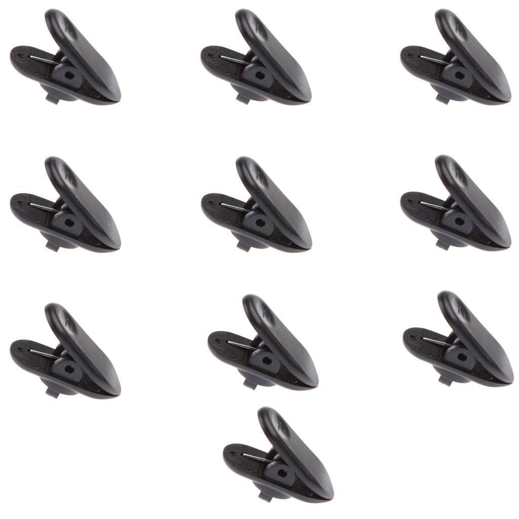 Ujeavette 10 Pieces Earphone Headset Collar Durable Cuff Clip Holder Hook Loop Black