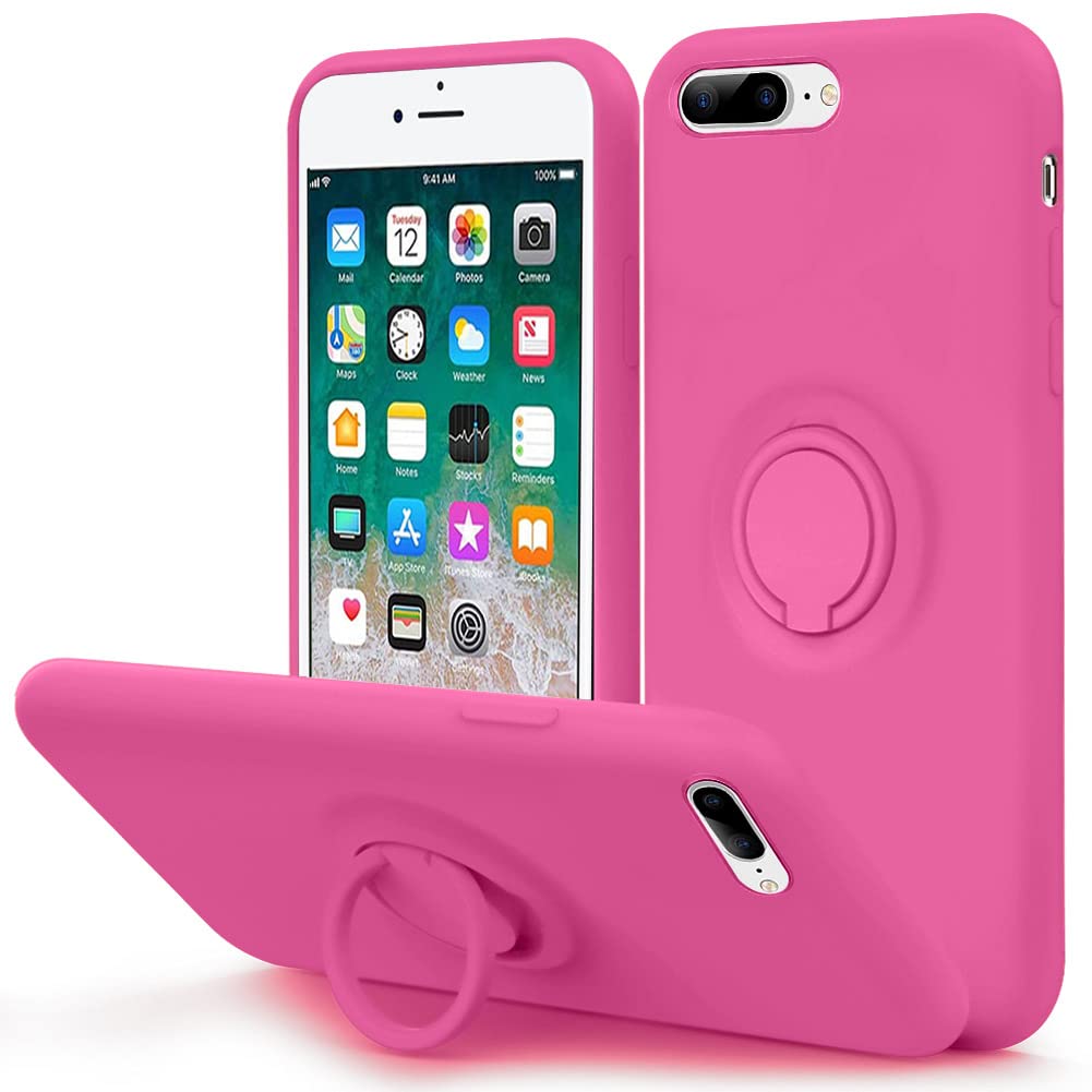 Mocca For Iphone 7 Plus Phone Case, Iphone 8 Plus Case With Ring Kickstand | Super Soft Microfiber Lining Anti Scratch | Full Bo