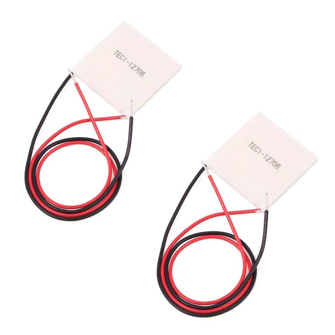Hiletgo 2Pcs Tec1 12706 Semiconductor Refrigeration Tablets Tec1 12706 12V 6A Heatsink Thermoelectric Cooler Cooling Peltier Pla