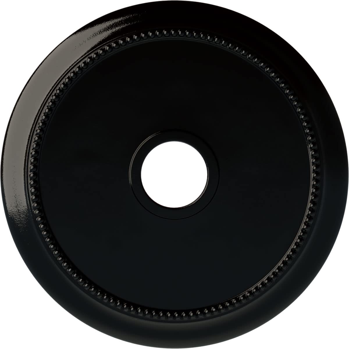 Ekena Millwork CM24CRBPS 24-1/8 x 4-3/8 x 2-1/4 Crendon Ceiling Medallion, Black Pearl