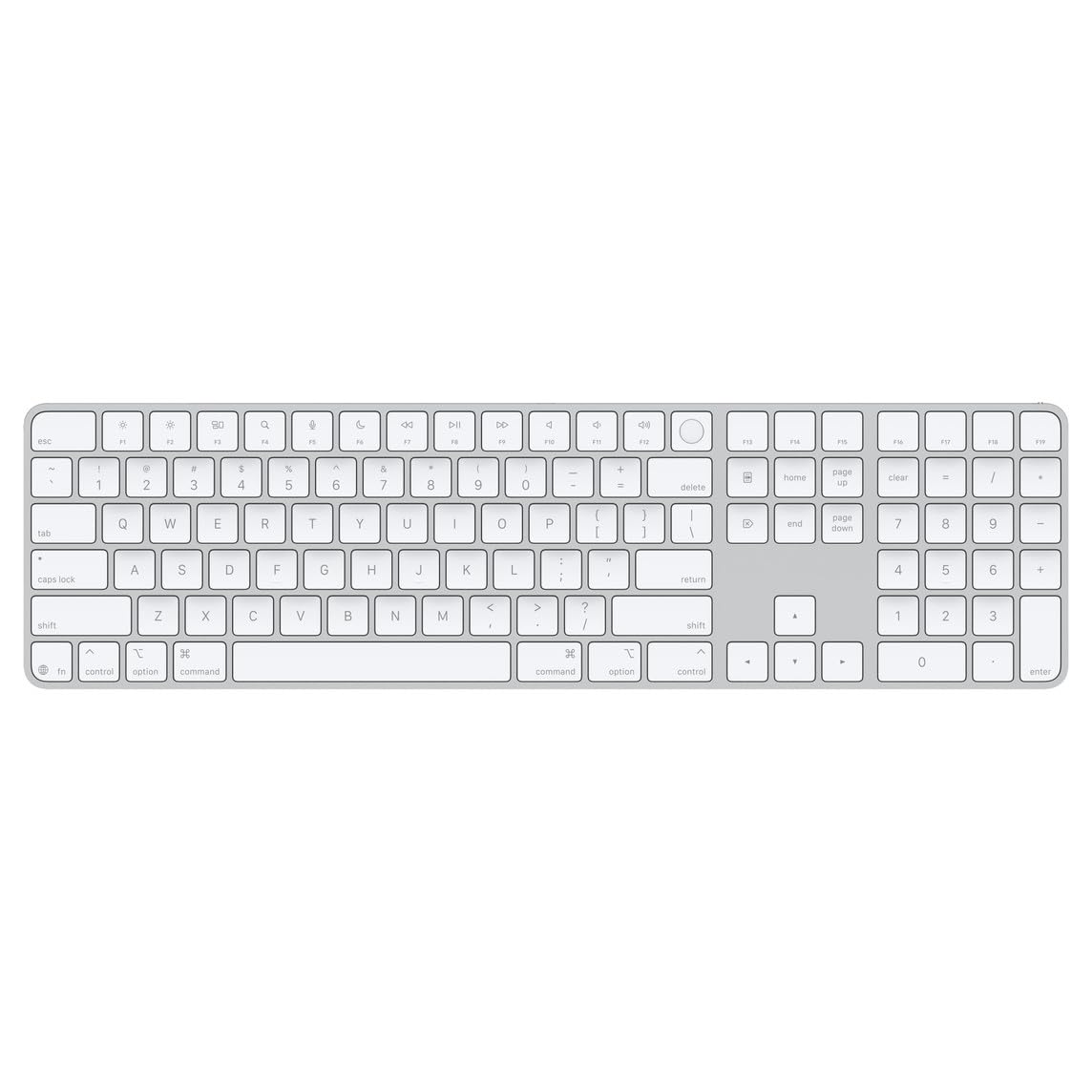 Magic Keyboard With Touch Id And Numeric Keypad For Mac Models With Apple Silicon   Us English   White Keys