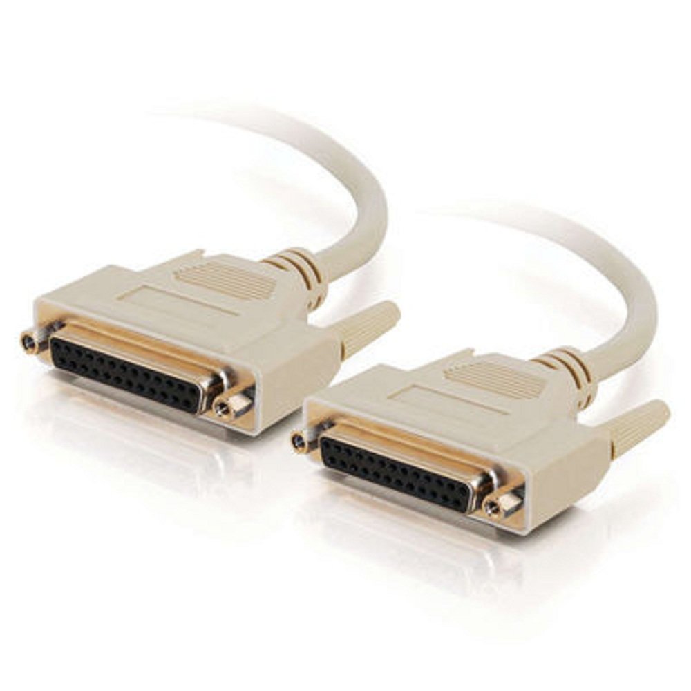 C2G 02643 Db25 F/F Serial Rs232 Extension Cable, Beige (3 Feet, 0.91 Meters)