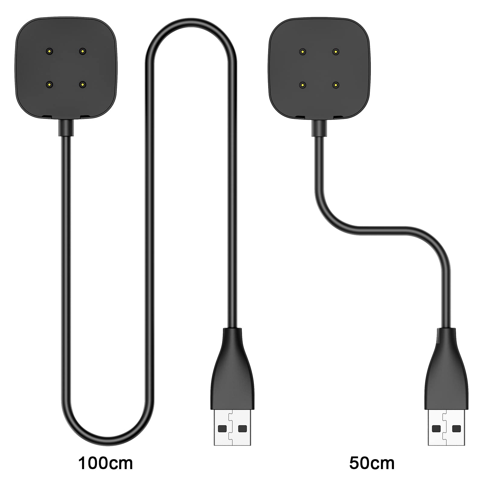 Charger Cable For Fitbit Versa 4/ Versa 3/ Fitbit Sense 2/ Sense Fitness Tracker, Soft Durable Replacement Usb Charging Cable, T