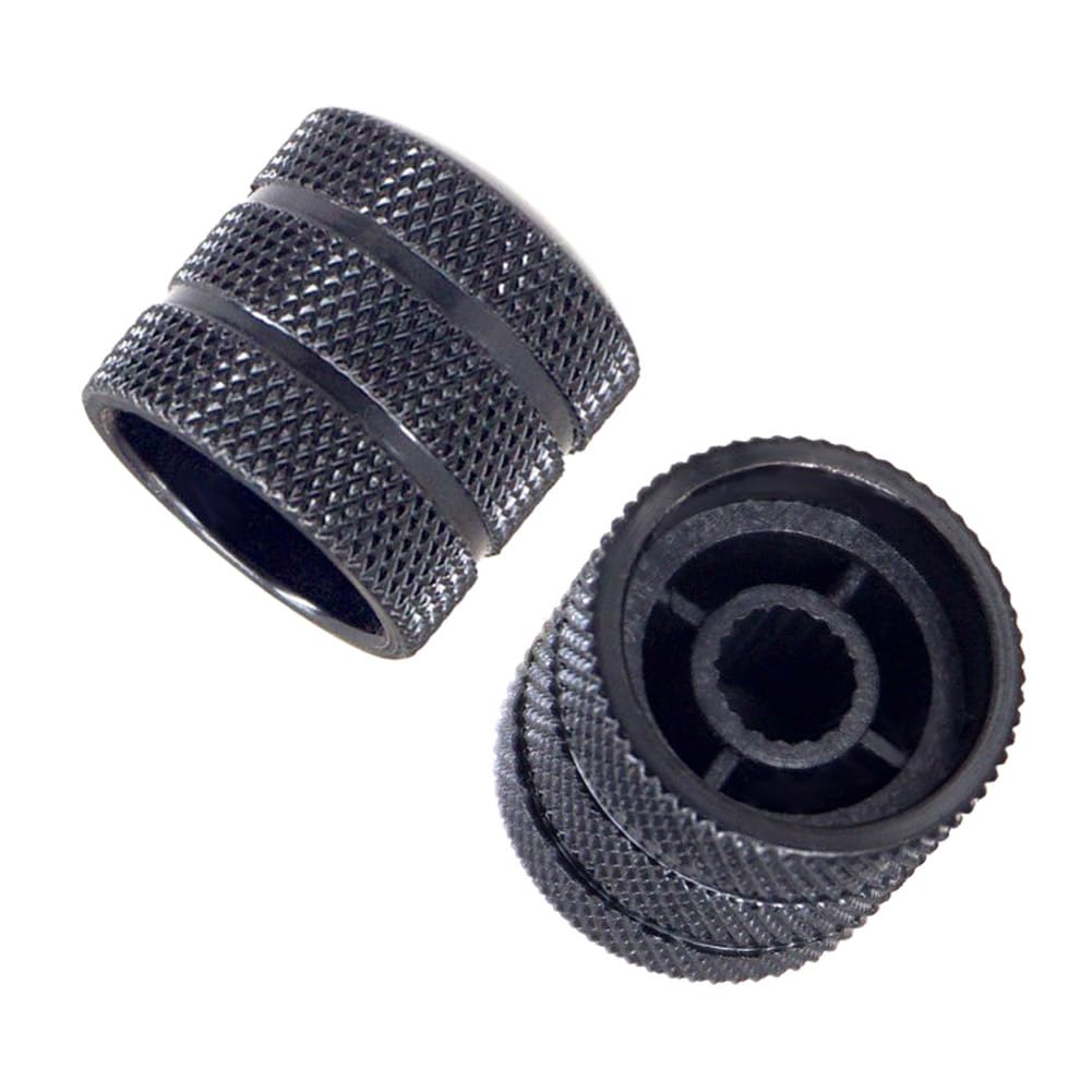 Jd Electric Guitar Bass Dome Knobs Metal Volume Tone Control Knobs Turn Buttons O Ring Pack Of 4 (Black)