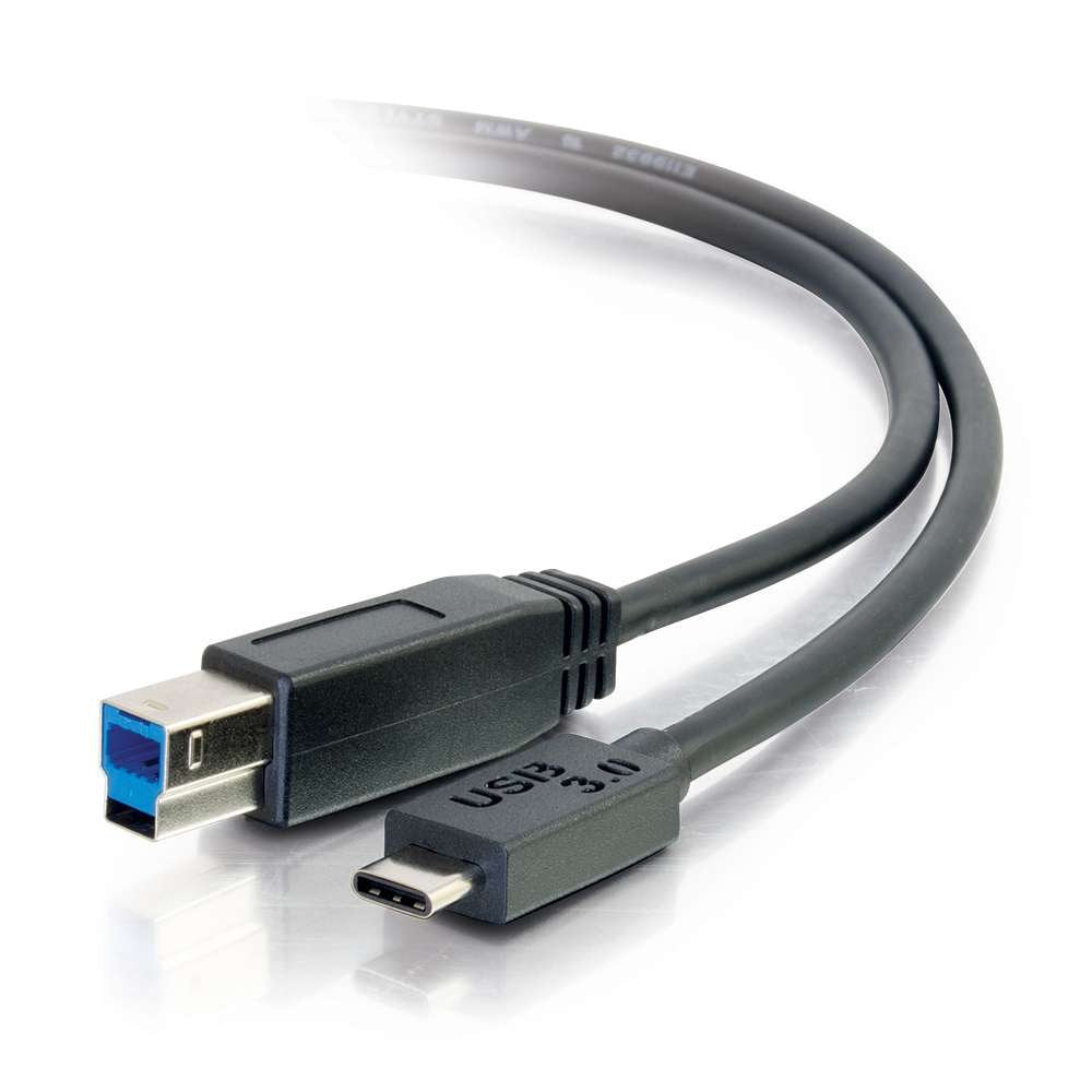 C2G Usb Cable, Usb 3.0 Cable, Usb C To B Cable, Compatible With Thunderbolt 3 Tablet, Chromebook Pixel, Samsung Galaxy Tabpro S,