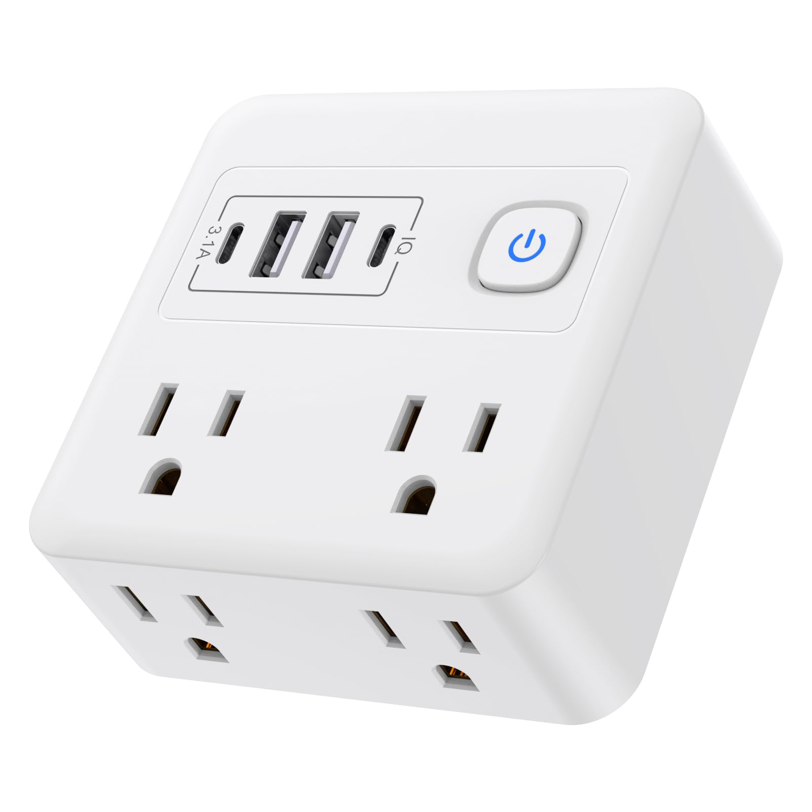Multi Plug Outlet Extender With Usb   Surge Protector Splitter 4 Usb Wall Charger   Multi Plug Outlet Splitter,Widely Spaced Out
