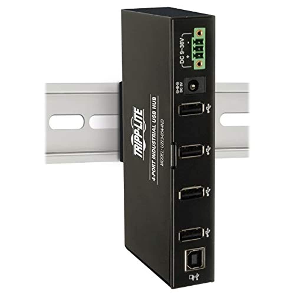 Tripp Lite 4 Port Rugged Industrial Usb 2.0 Hi Speed Hub W 15Kv Esd Immunity And Metal Case, Mountable(U223 004 Ind)
