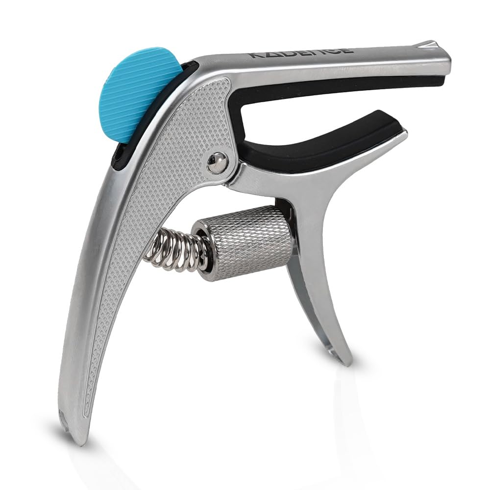 Kadence CapS01 Touring Series Professional 3In1 Guitar Capo | QuickChange Aluminium Alloy Capo With Adjustable Tension, Pick