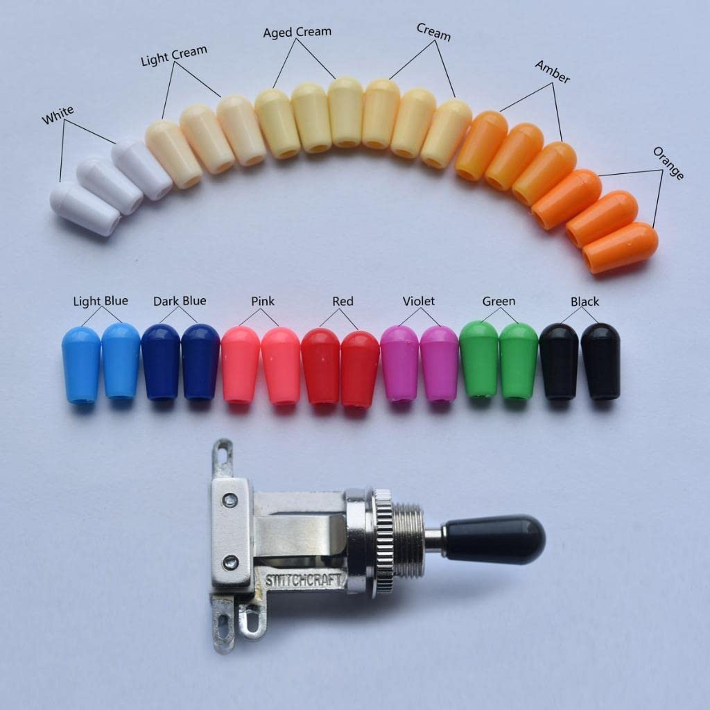 Kaish 10Pcs American Thread 3 Way Toggle Switch Tip Switch Cap Knob For Usa Les Paul Pickup Selector Switch/Switchcraft Switch C